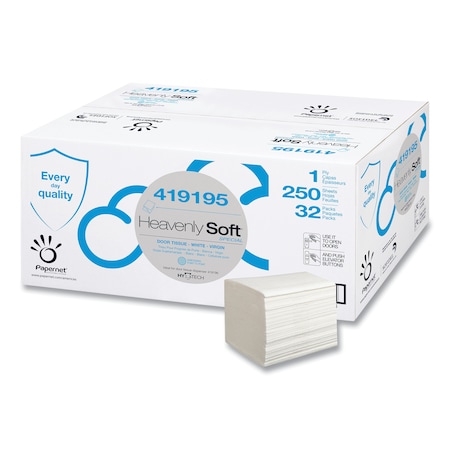 Papernet Heavenly Soft Multifold Paper Towels, 1 Ply, 250 Sheets, 107 ft, White 419195